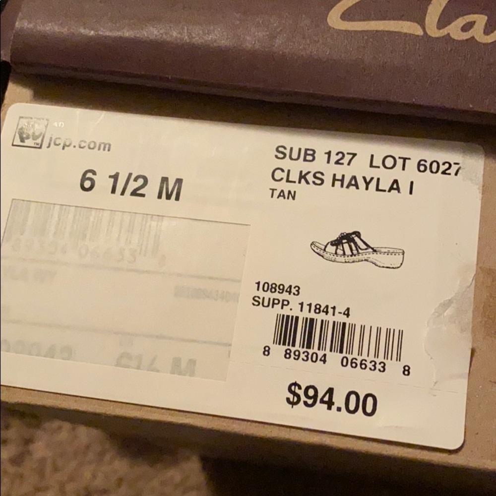 Clark’s ladies sandals 6.5 brown